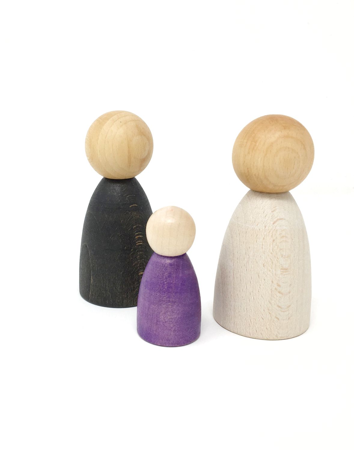 Grapat wooden toy figures, light wood