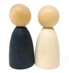Grapat wooden toy figures, light wood