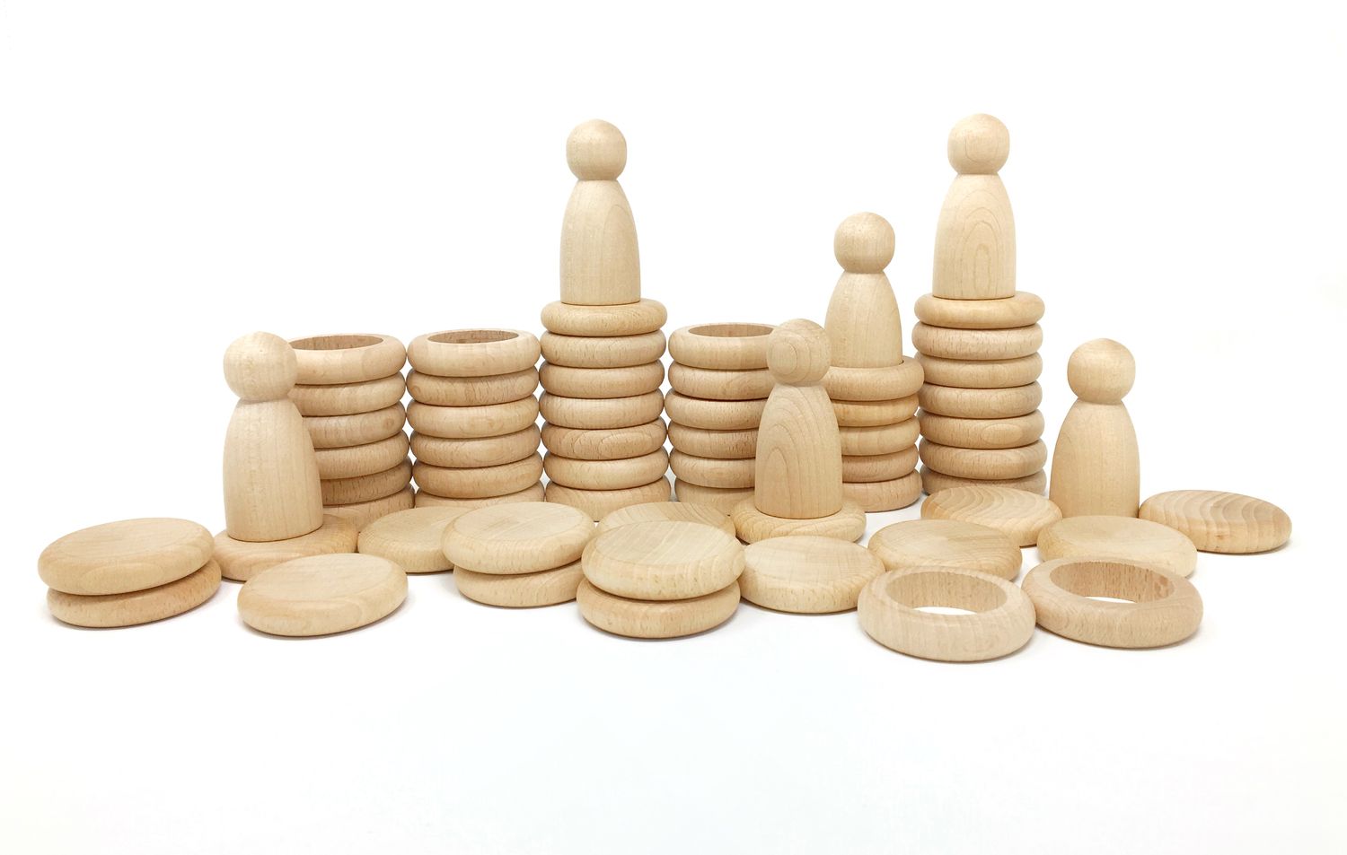 Set di giocattoli in legno Grapat, naturale
