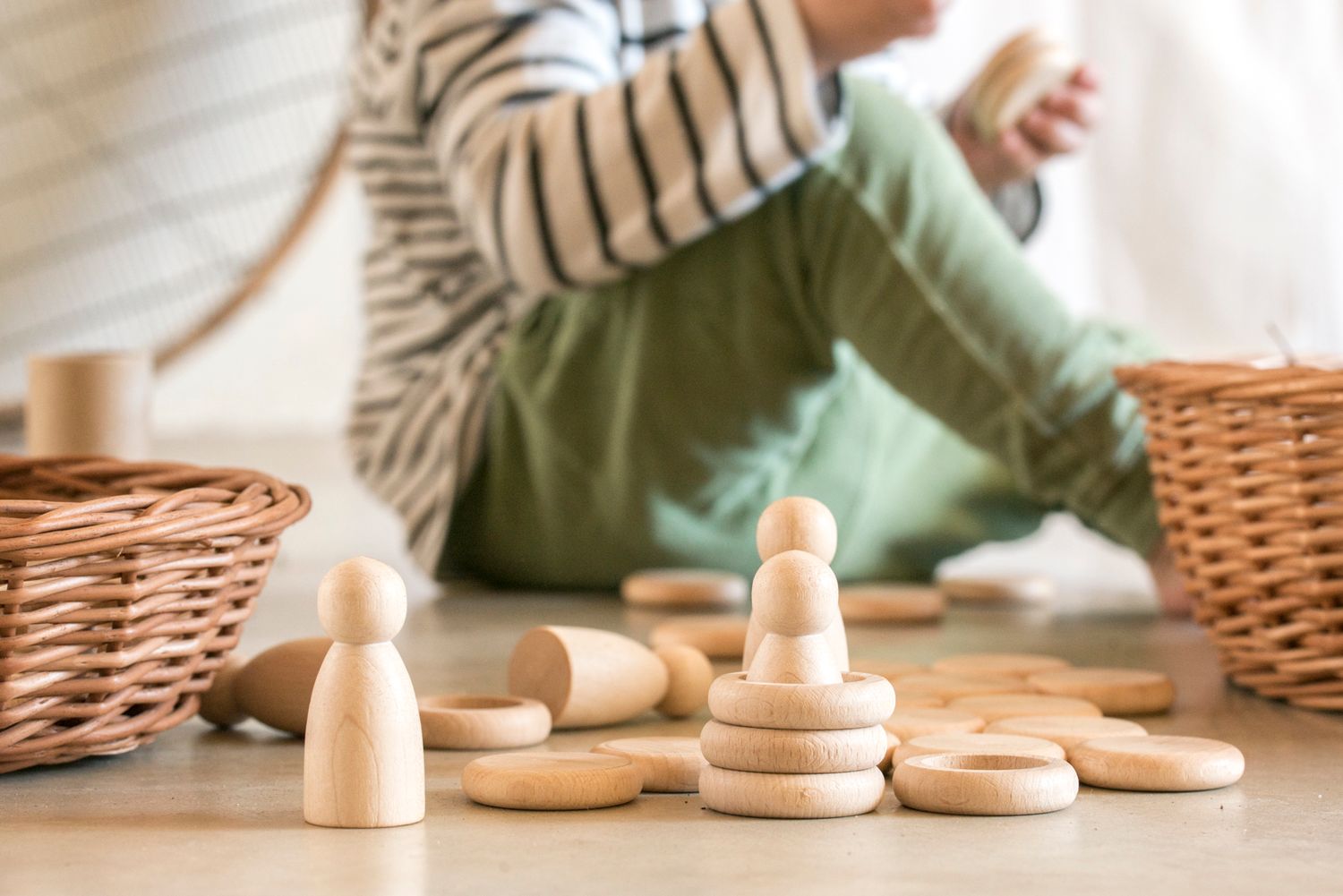 Set de jouets en bois Grapat, naturel