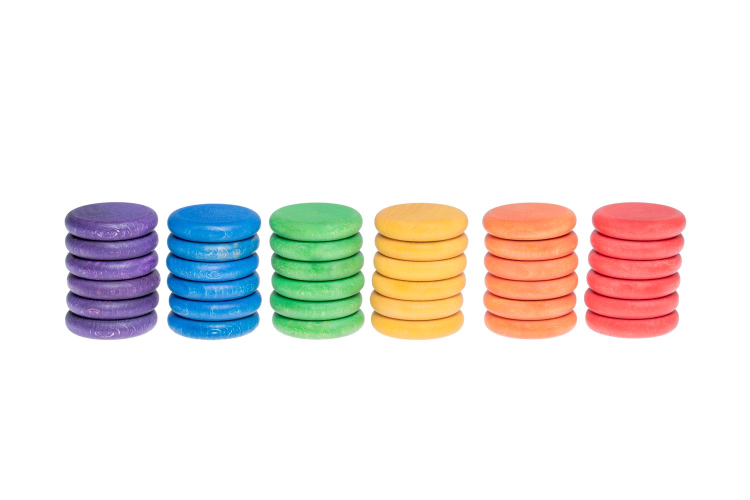 Grapat wooden toy 36 discs, coloured