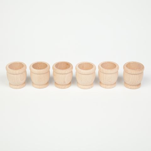 Juguete de madera Grapat 6 tazas, naturaleza