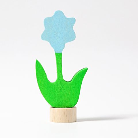 Grimm`s stick figure blue flower