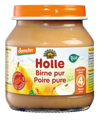 Petit pot Holle Demeter poire pure