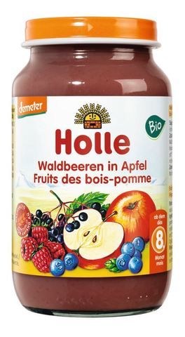 Holle Demeter jars wild berries in apple