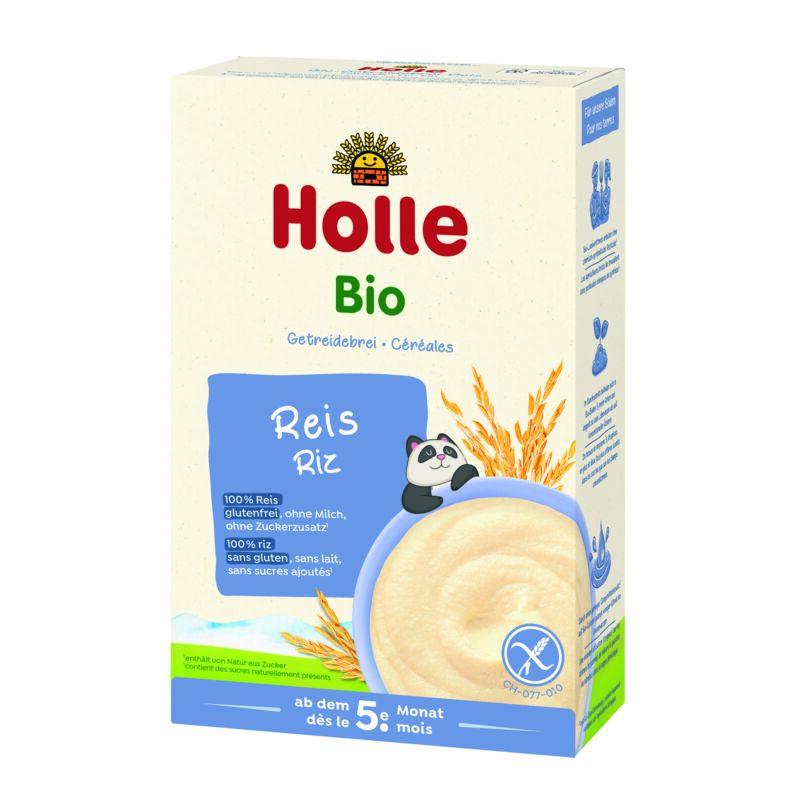 Holle Bouillie de céréales complètes bio Riz