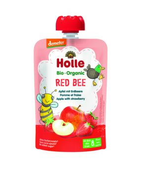 Holle Demeter Pouchy Red Bee - Apple with Strawberry