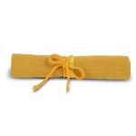 Morgenspruch Eurythmieversand Rollmäppchen gelb 16er ohne Inhalt _34009 Das Rollmäppchen gelb 16er ohne Inhalt von Morgenspruch Eurythmieversand ist ein gelber Rollmäppchenbeutel der mit einer passenden Schnur gebunden ist abgebildet auf weißem Hintergrund.