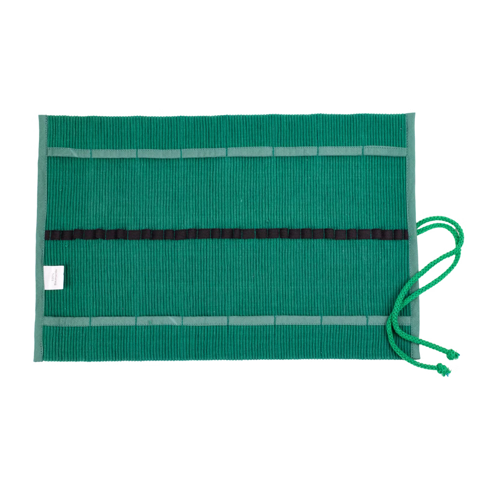 Astuccio avvolgibile per matite verde, 16s