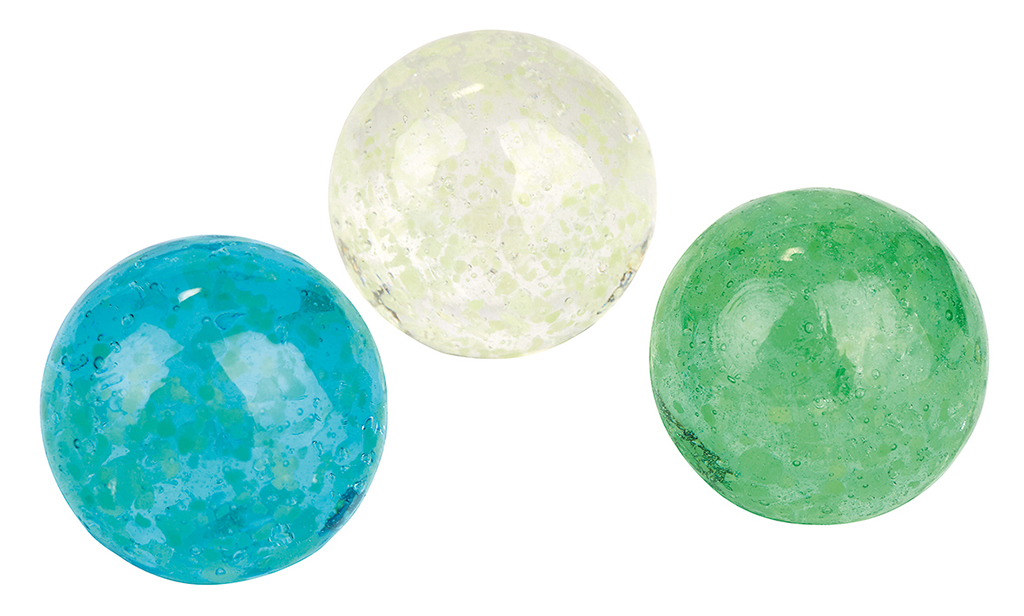 Glow in the dark moonlight marbles