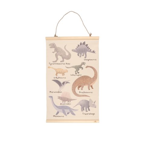 Dinosaurierposter aus Baumwolle