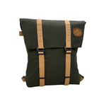 Rolltop backpack, green-sand