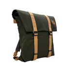 Rolltop backpack, green-sand