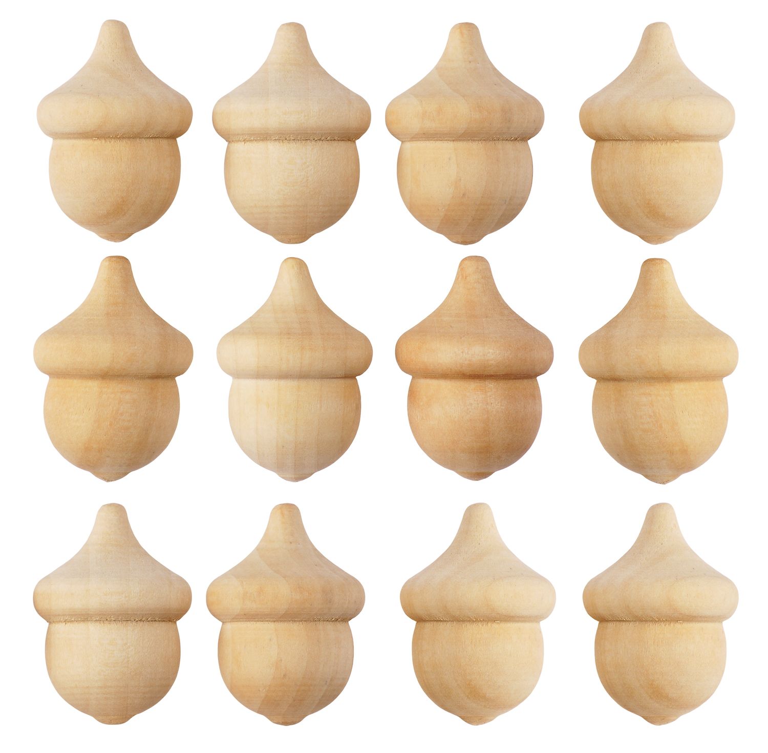 Figuras de madera bellotas