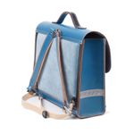 Leather Satchel, Blue with Dolphin