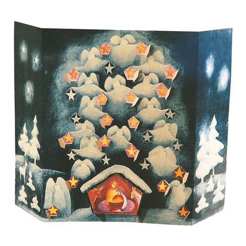 Advent calendar with stars to put down