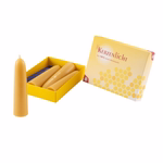 Bijenwaskaarsen, 4 stuks, naturel