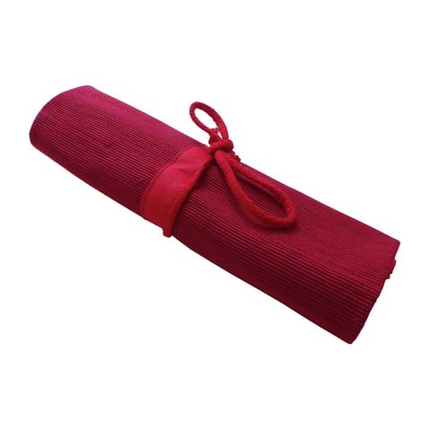 Roll-up pencil case red, 12s