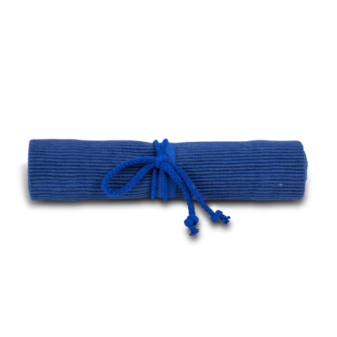 Astuccio per matite arrotolabile blu, 12s