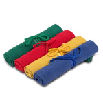 Astuccio per matite arrotolabile blu, 12s