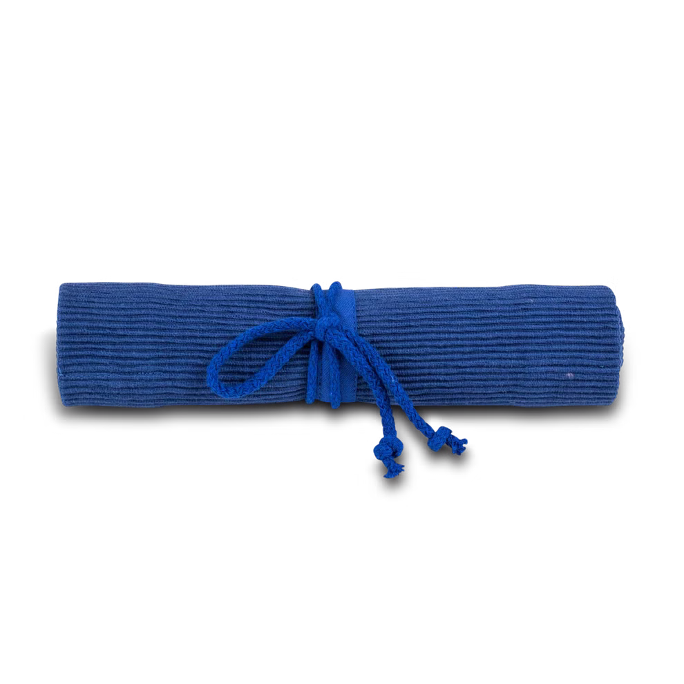 Astuccio per matite arrotolabile blu, 12s