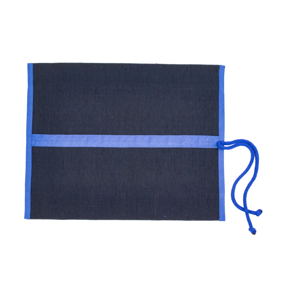 Astuccio per matite arrotolabile blu, 12s