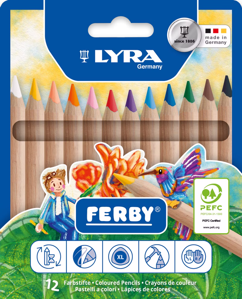 Ferby Buntstifte kurz, natur Ferby Buntstifte kurz, natur