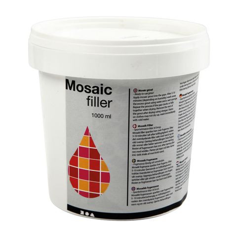 Stucco per giunti a mosaico, bianco, 1 l