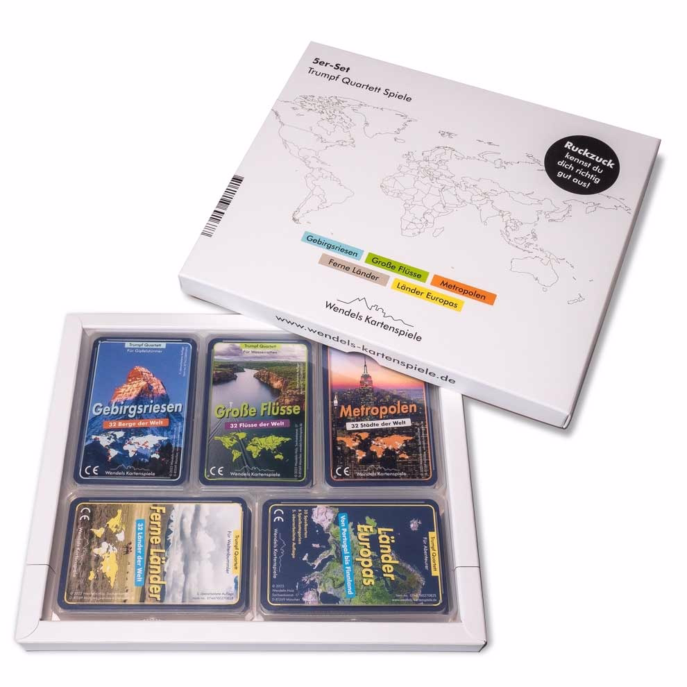 Quartett Set Berge, Wüsten, Städte, Seen | Waldorfshop