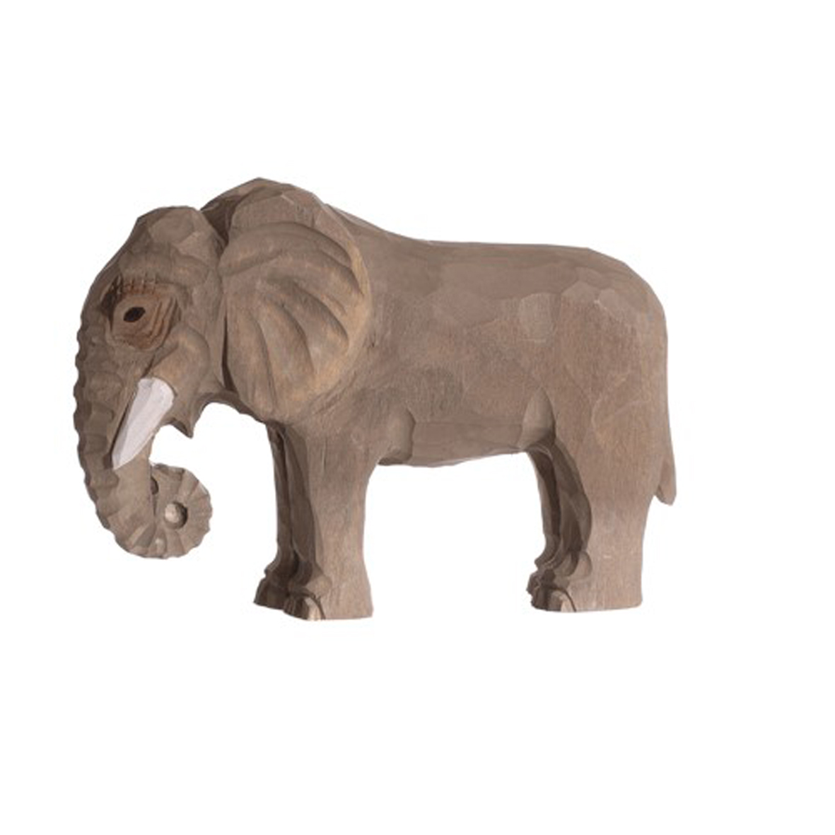 Wooden elephant figure