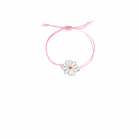 Armband Blume Weiß