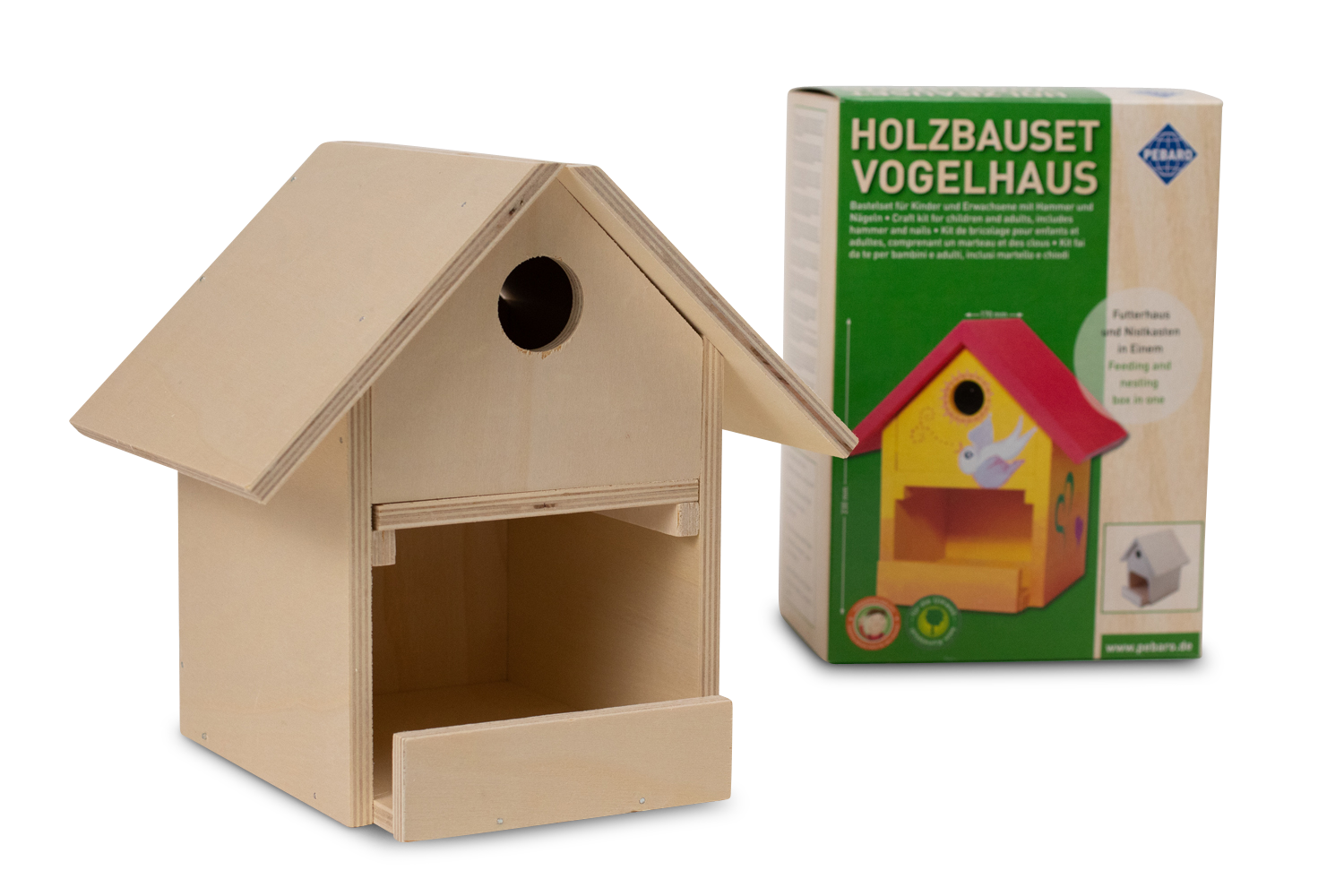 Chapelwood Nido Per Uccelli In Legno FSC - Stile Classico - 12x12x25 Cm