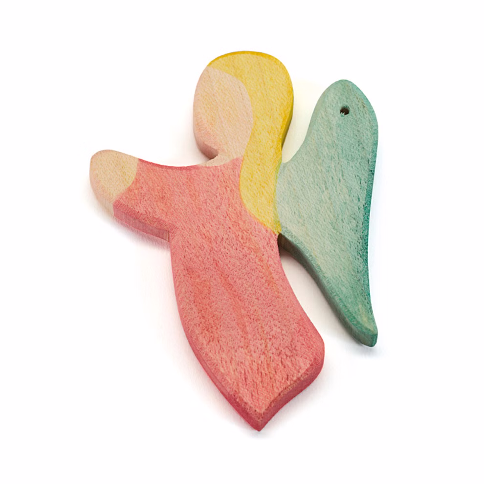 Ostheimer Ostheimer Englein rot Ahorn_27169 Das Ostheimer Englein rot Ahorn ist eine schlichte stilisierte Engelsfigur aus Holz von Ostheimer die mit glatten Konturen gefertigt in Rot mit Ahornholz bemalt ist und keine Gesichtszüge aufweist.