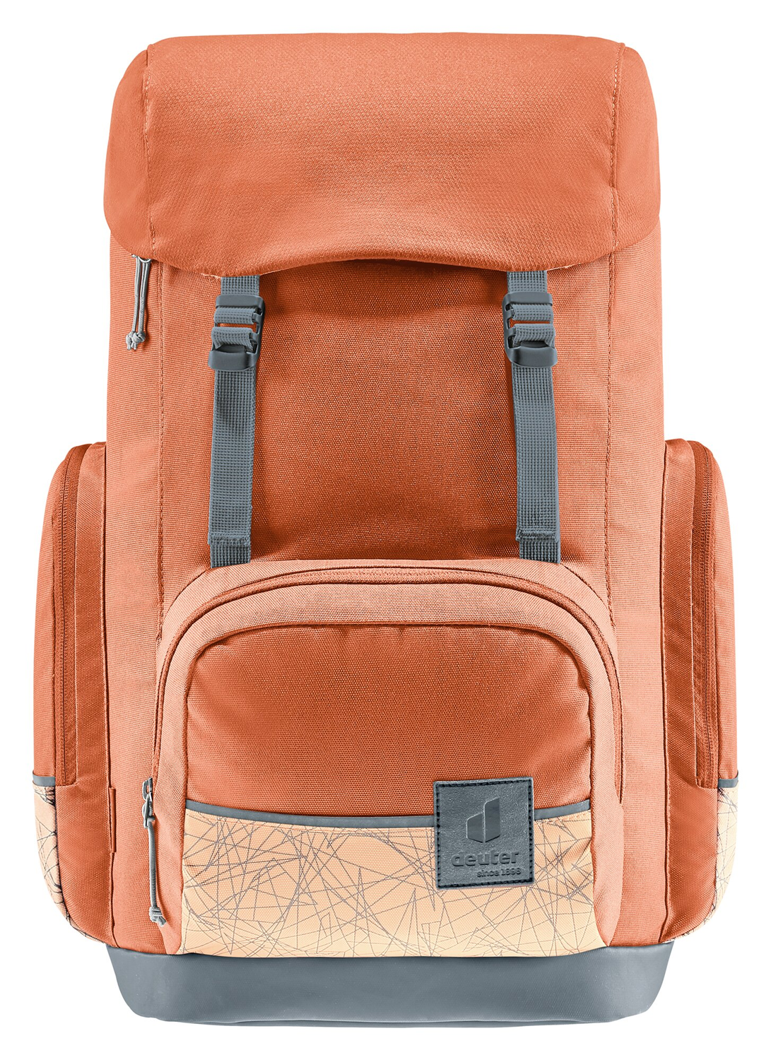 Schulrucksack chestnut-blush im Retro-Look