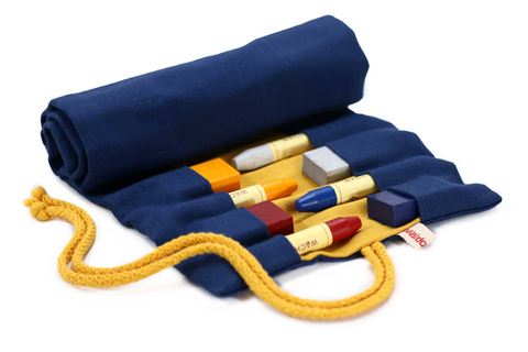 16 roll-up pencil case - blueberry/cherry