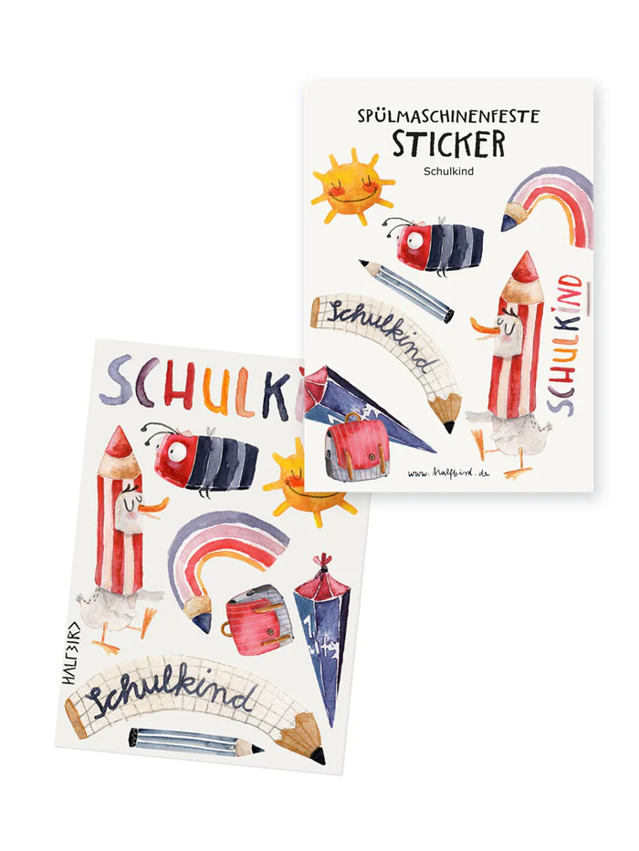 Spülmaschinenfeste Sticker Schulkind | Waldorfshop