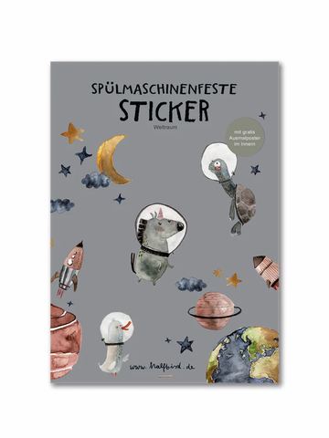 Spülmaschinenfeste Sticker Weltraum