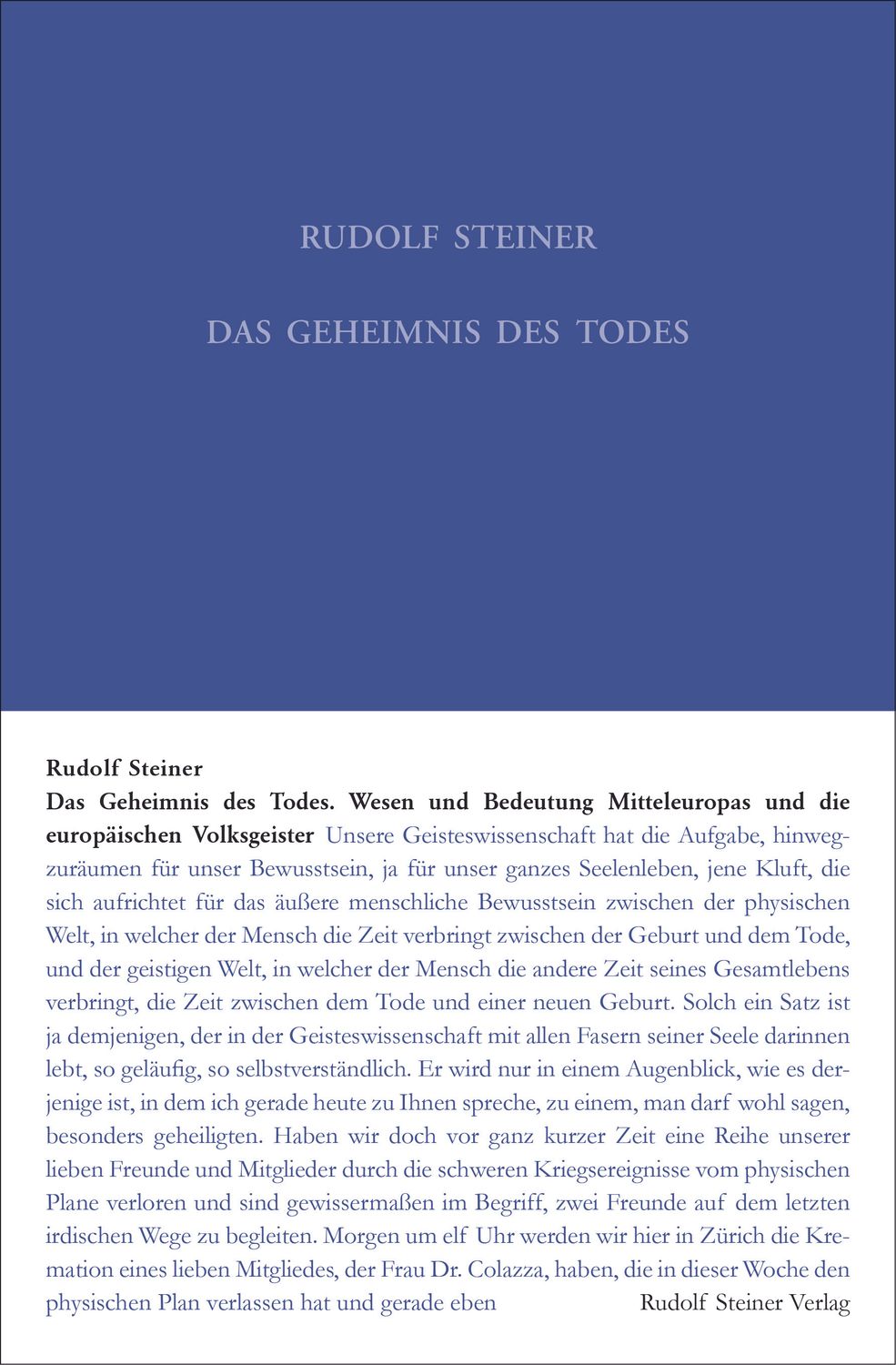 Das Geheimnis des Todes