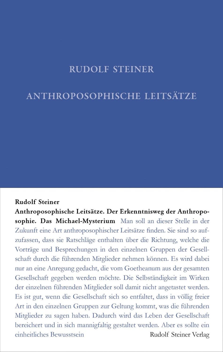 GA 26 - Anthroposophische Leitsätze