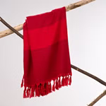 Strandlaken van biologisch katoen, gekleurd rood Strandlaken van biologisch katoen, gekleurd rood