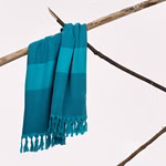 Toalla de playa de algodón ecológico, de colores azul Toalla de playa de algodón ecológico, de colores azul