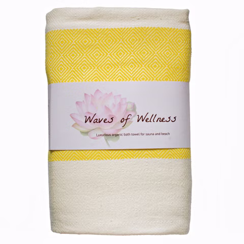 Organic cotton beach towel, two-coloured