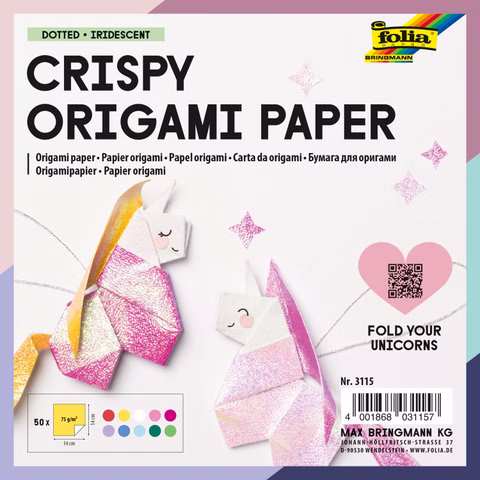 Irisierendes Origami Papier Gepunktet