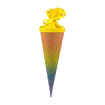 Schoolkegel met regenboog en sterren Schoolkegel met regenboog en sterren