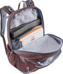 Deuter Deuter Schulrucksack Cotogy ashrose-ink_33567 Der Deuter Schulrucksack Cotogy ashrose-ink von Deuter zeigt sich mit geöffnetem Hauptfach in dem Laptop Ordner Notizbücher und eine Netztasche mit Reißverschluss auf der Frontklappe Platz finden.