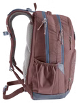 Deuter Deuter Schulrucksack Cotogy ashrose-ink_33568 Der Deuter Schulrucksack Cotogy ashrose-ink von Deuter zeigt sich von der Seite vor weißem Hintergrund. Er hat graue Reißverschlüsse einen gepolsterten Netzrücken und Schultergurte eine Seitentasche und verstellbare Gurte.