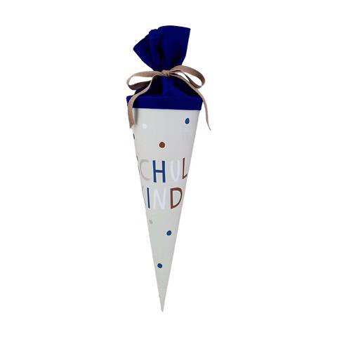 Schultüte beige mit Punkten 