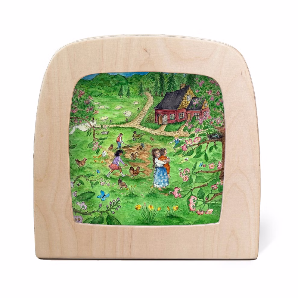 Toverlux Silhouette Petite maison rouge au printemps Toverlux Silhouette Petite maison rouge au printemps