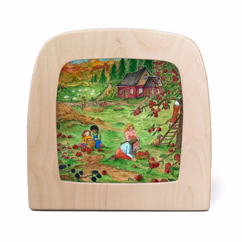 Toverlux Silhouette Rotes Häuschen im Herbst