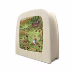 Toverlux Silhouette Casa de campo roja en otoño